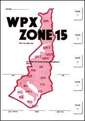 Диплом « Worked Prefix Zone 15 Award (WPX15) »